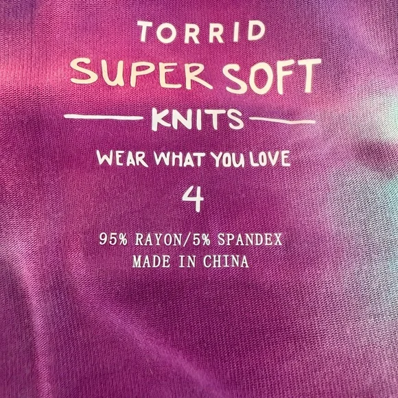 NWT Torrid Tie-Dye Super Soft Hi-Lo Maxi Dress - Torrid Size 4 (26, 4X) - Picture 11 of 15